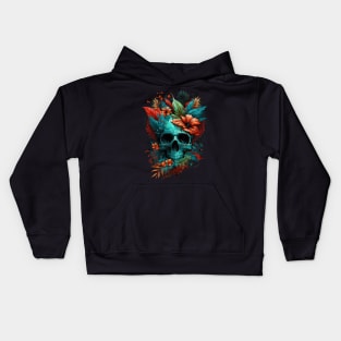 Tropical Skull Head design #1 Kids Hoodie